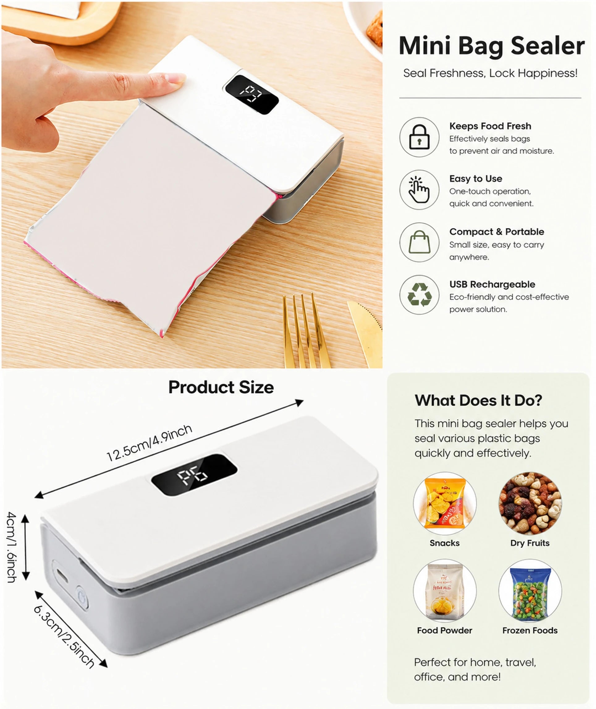 Troliverr Mini Heat Bag Sealer™ | Portable Food Packet Sealing Machine